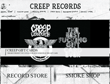 Tablet Screenshot of creeprecords.com